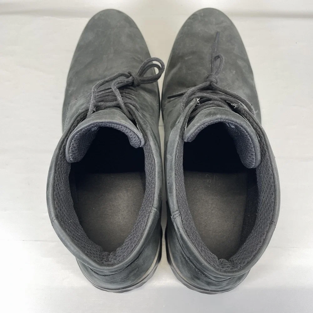 ECCO S Light Hybrid Chukka Boots Mens Size 45 Gray Nubuck Lace Up Casual Shoes